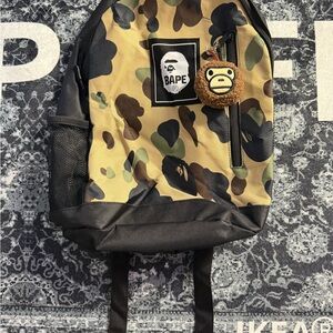 Bape Camo Backpack - Black, Brown, and Green